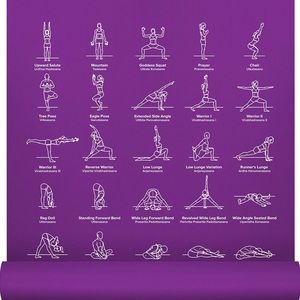 Yoga Mat with Yoga Poses